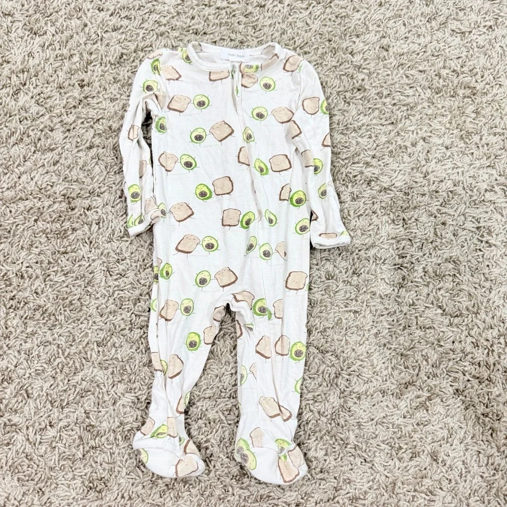 Angel dear bamboo zippy pajamas size 0-3 months
